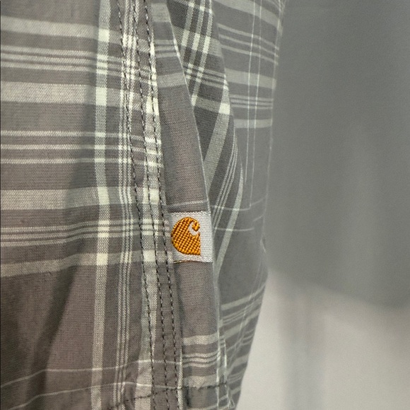 Carhartt Light Gray Plaid Shirt - Picture 5 of 7